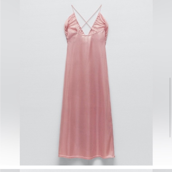 Zara pink metallic dress - Picture 3 of 4